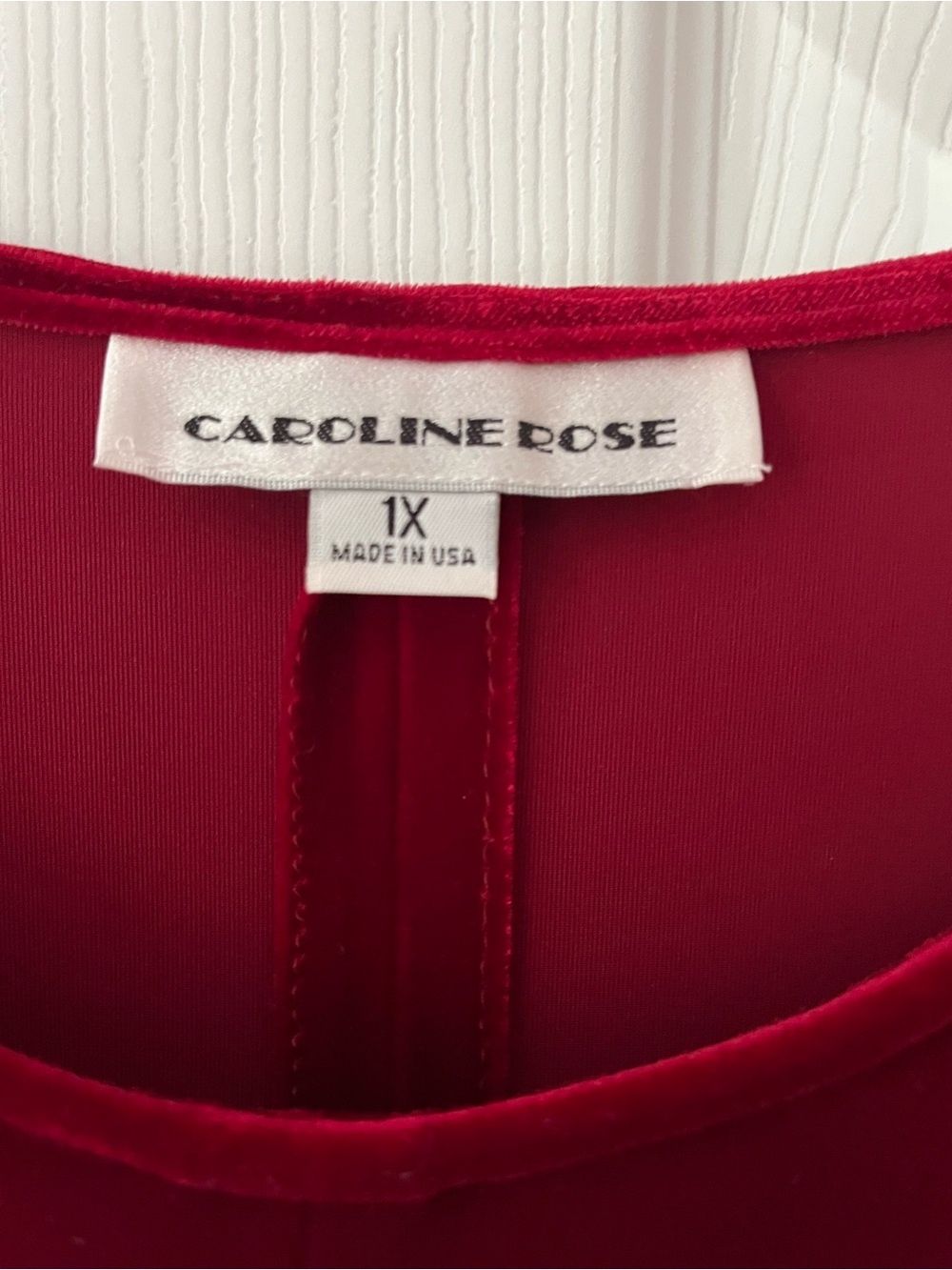 Caroline Rose Rich Red Wine Velvet Dress Never Worn